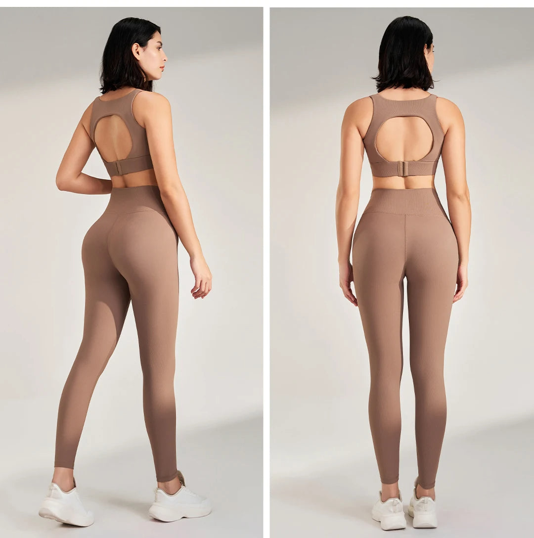 Naqiya Open back Two Piece Gym Set