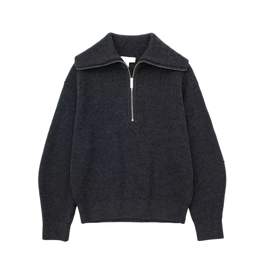 Trafza Ribbed Half Zip