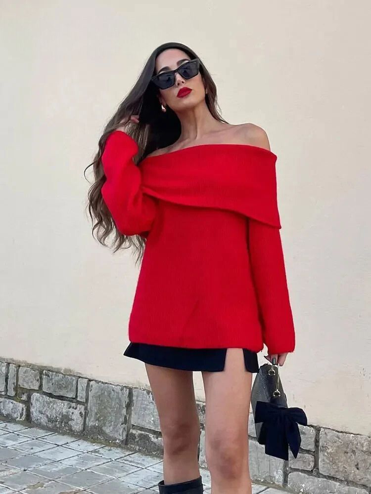 Trafza Wide Neck Knit
