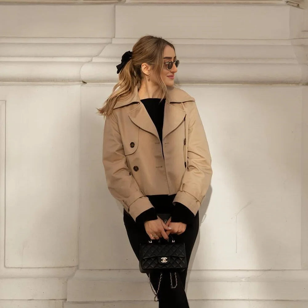 Patch Boutique Crop Trench Coat