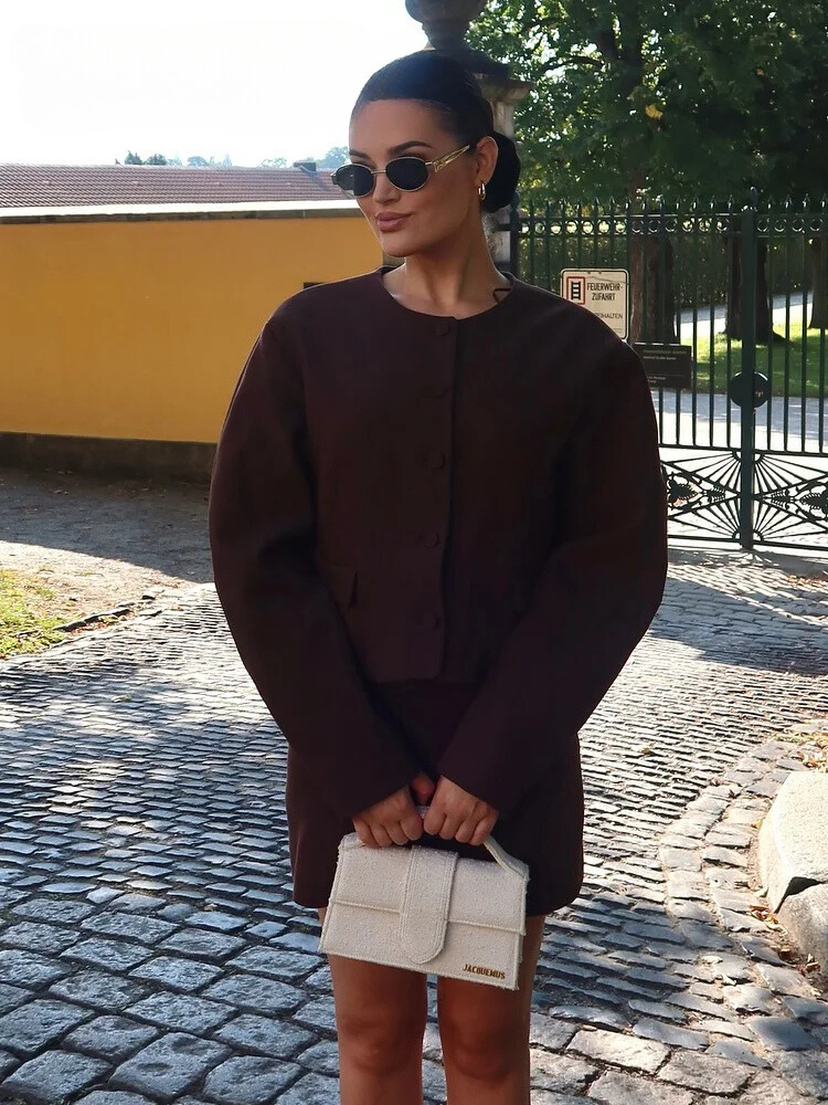 Trafza Elegant Skirt & Jacket Set