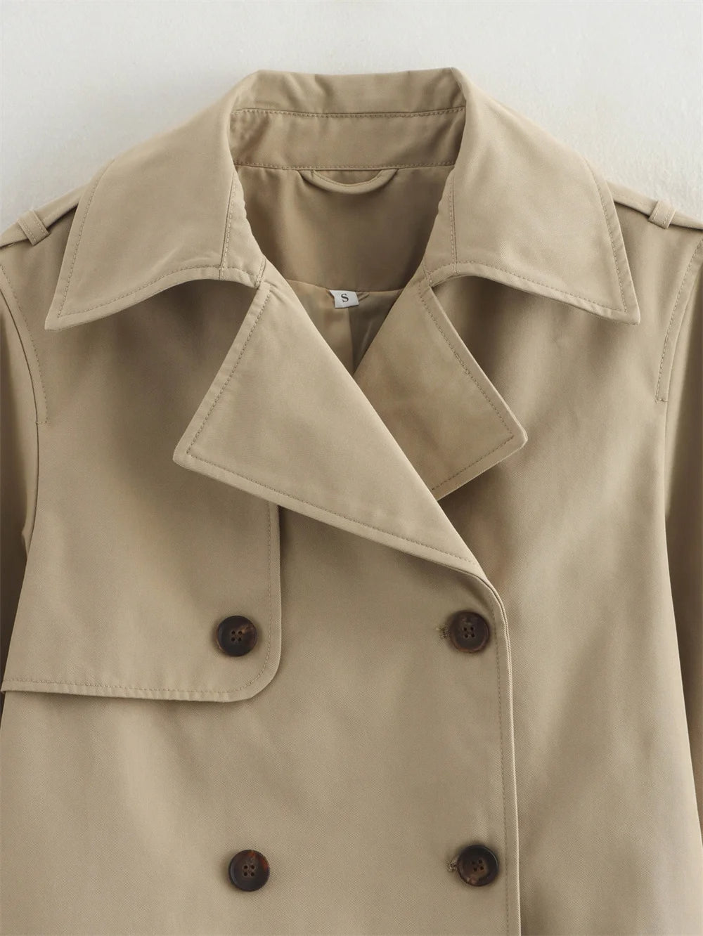 Patch Boutique Crop Trench Coat