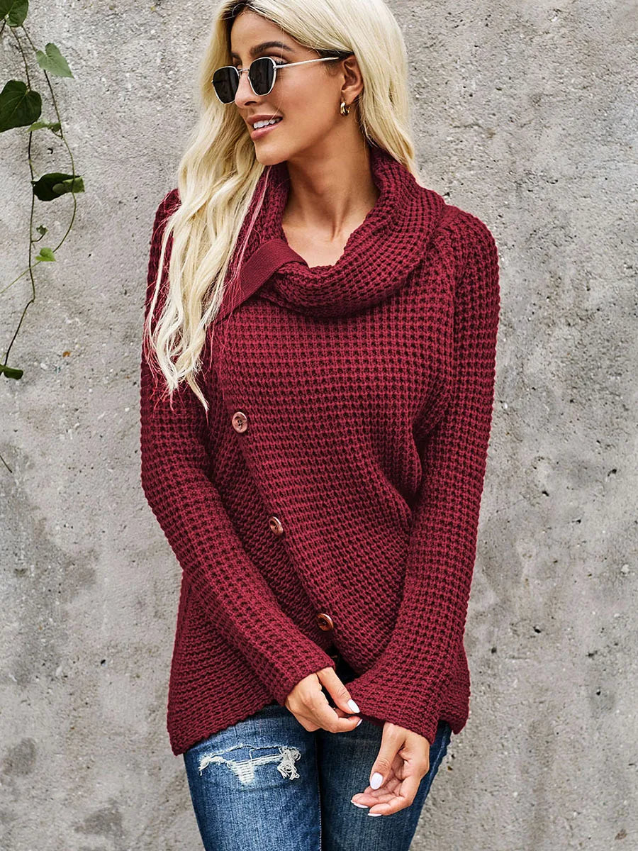 Cross Button Knitted Cardigan