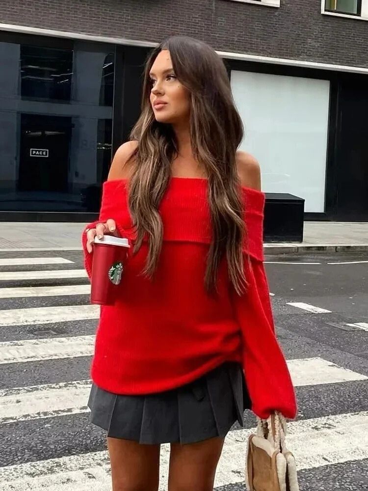 Trafza Wide Neck Knit