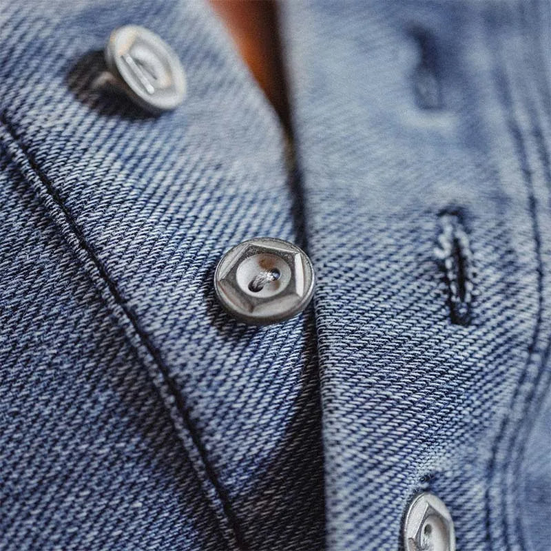 Maden Button Collar T-Shirt