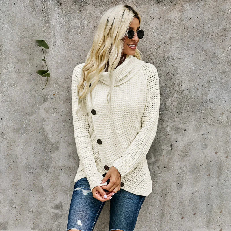 Cross Button Knitted Cardigan