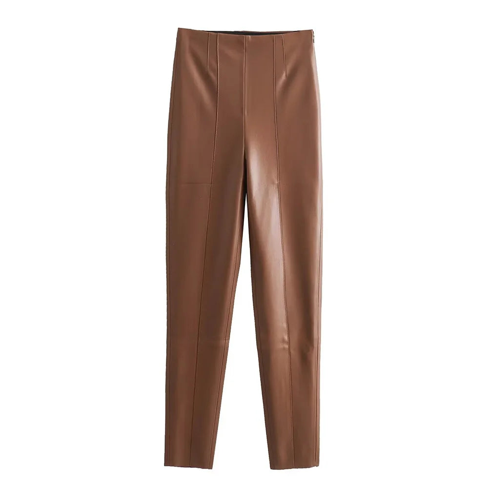 Patch Boutique Leather Look Leggings