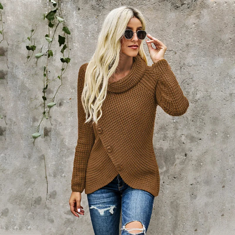 Cross Button Knitted Cardigan