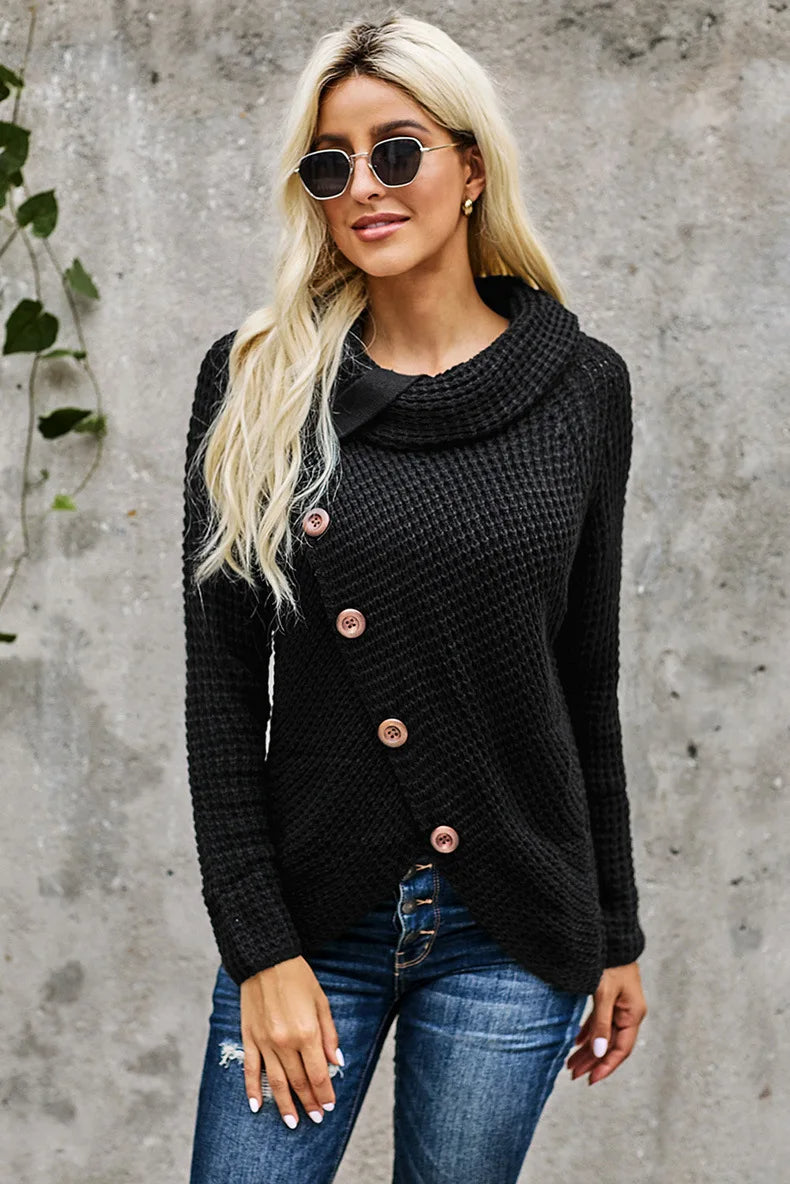Cross Button Knitted Cardigan