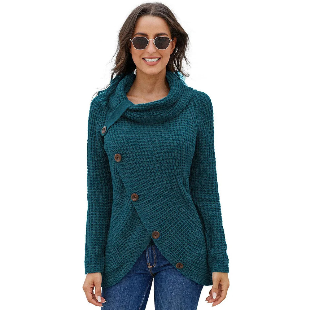 Cross Button Knitted Cardigan