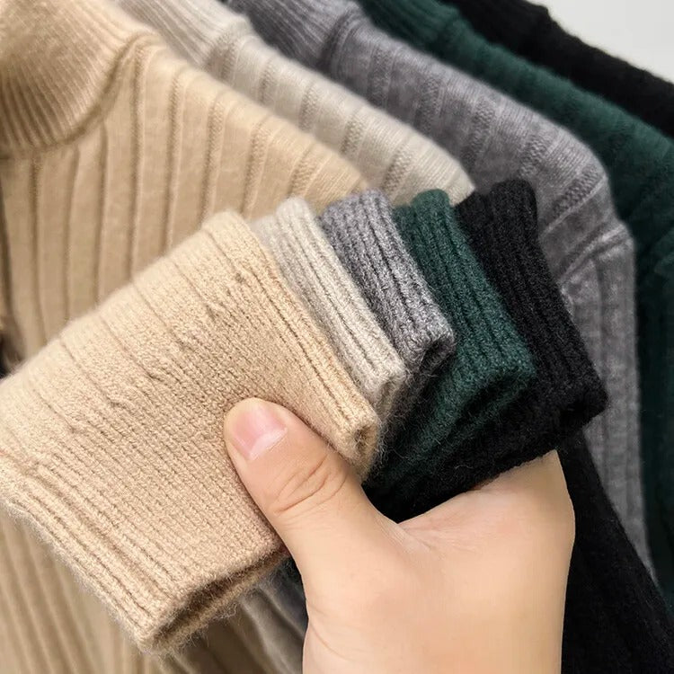 Slim Fit Knitted Quarter Zip Sweater