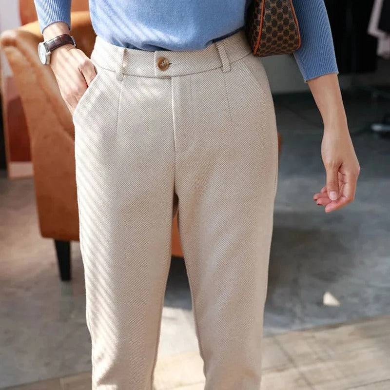M Essentials Tweed Style Pencil Trouser