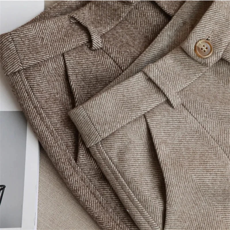 M Essentials Tweed Style Pencil Trouser