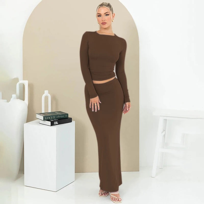 WP Round Neck Long Two Piece