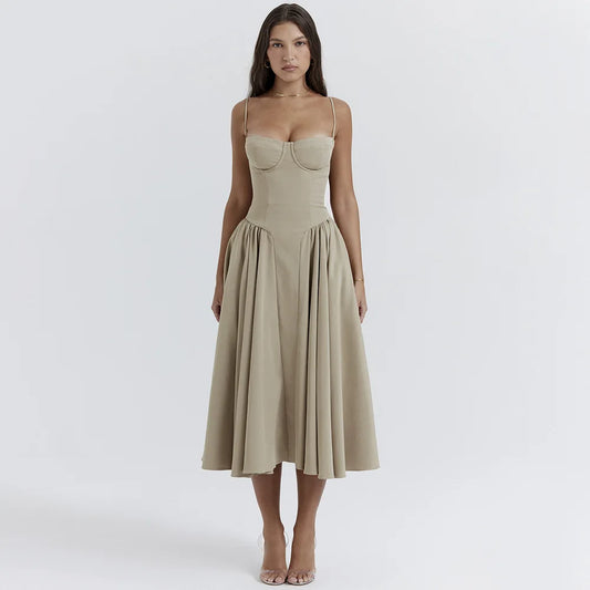 Sleeveless Pleated Dress