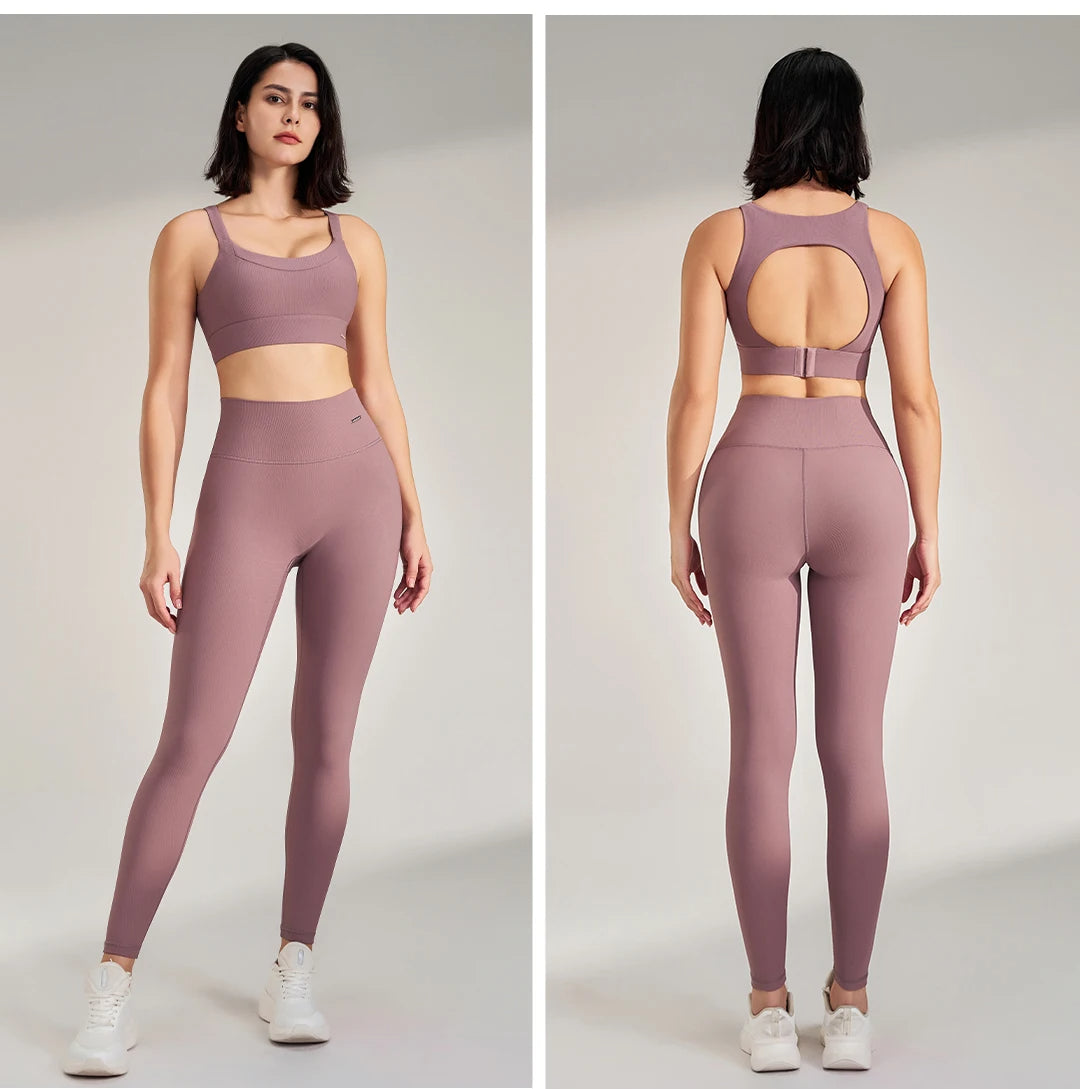 Naqiya Open back Two Piece Gym Set