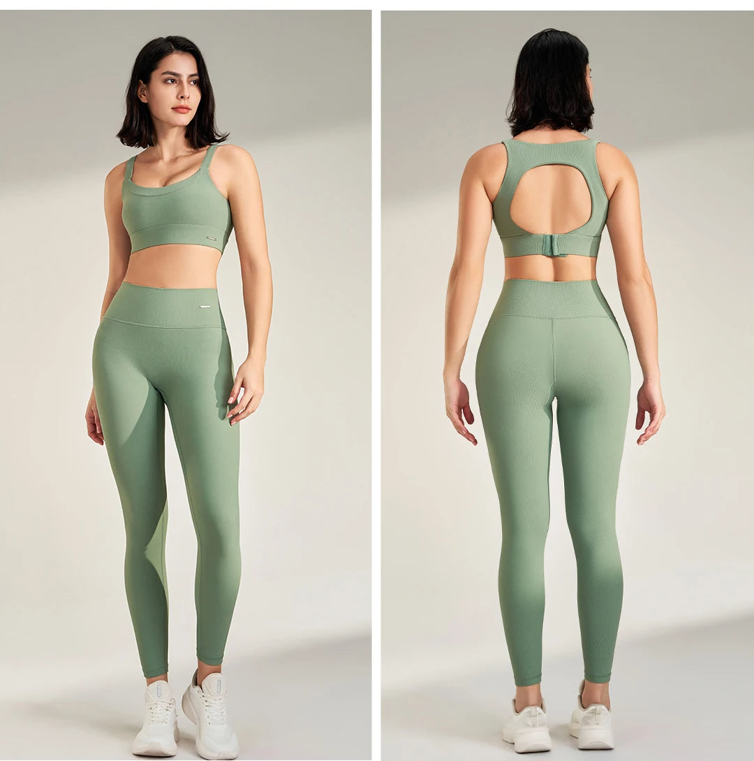 Naqiya Open back Two Piece Gym Set