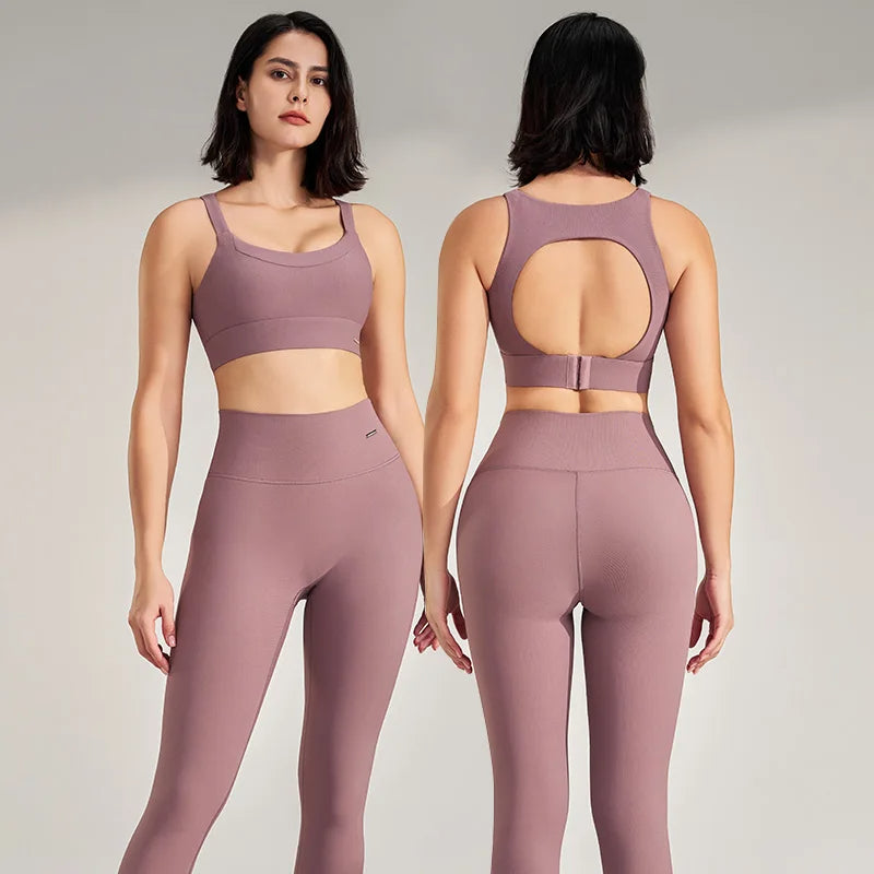 Naqiya Open back Two Piece Gym Set