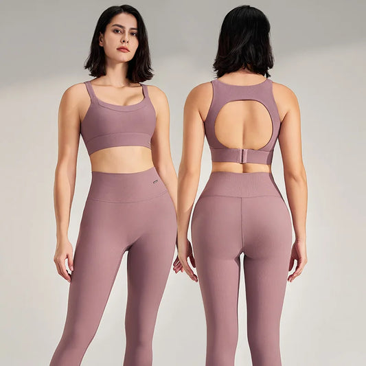 Naqiya Open back Two Piece Gym Set