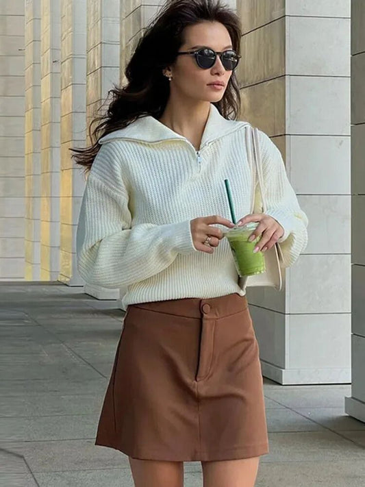 Trafza Ribbed Half Zip
