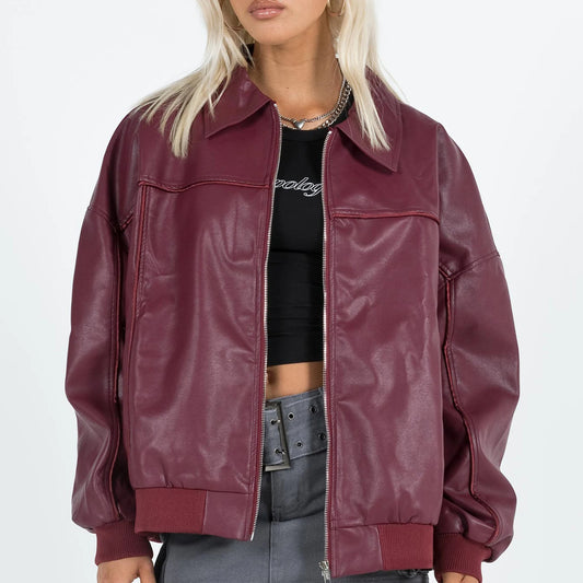 Patch Boutique Oversized Bomber Jacket