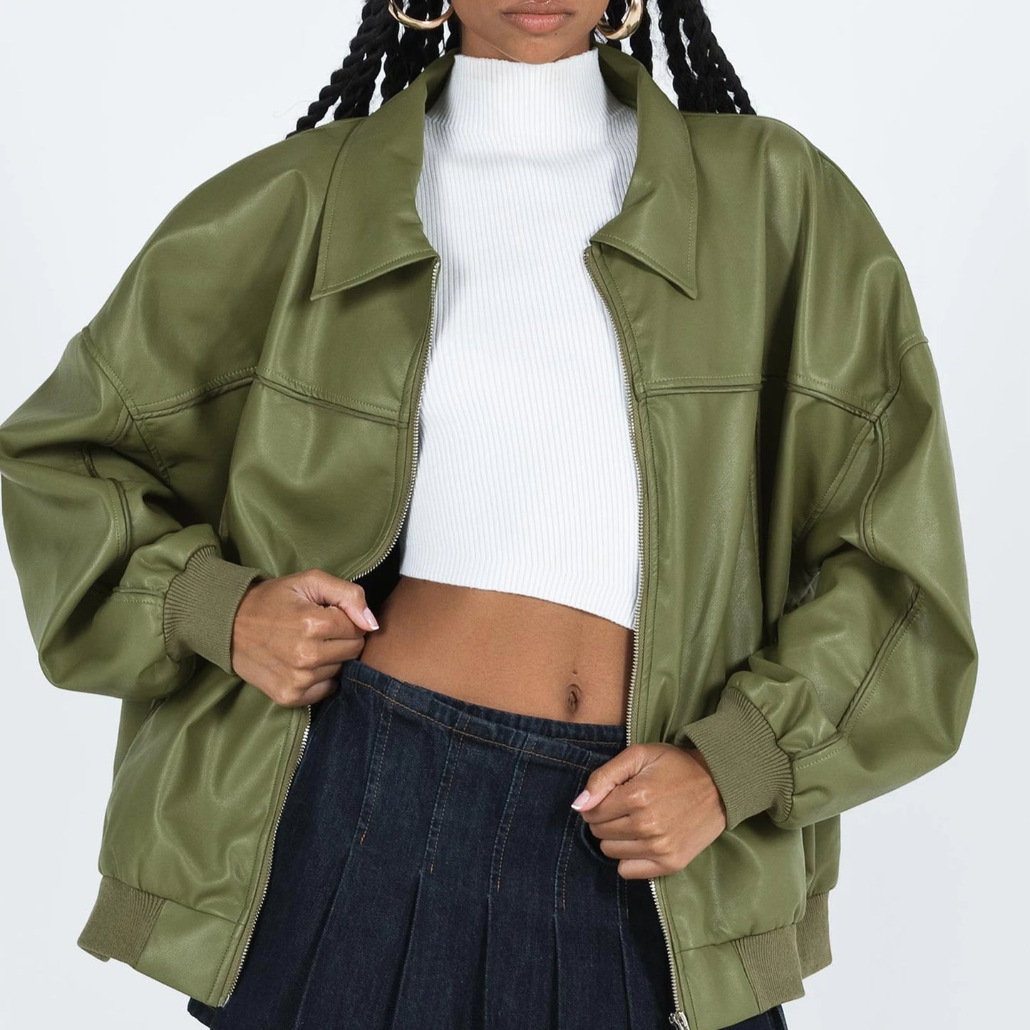 Patch Boutique Oversized Bomber Jacket