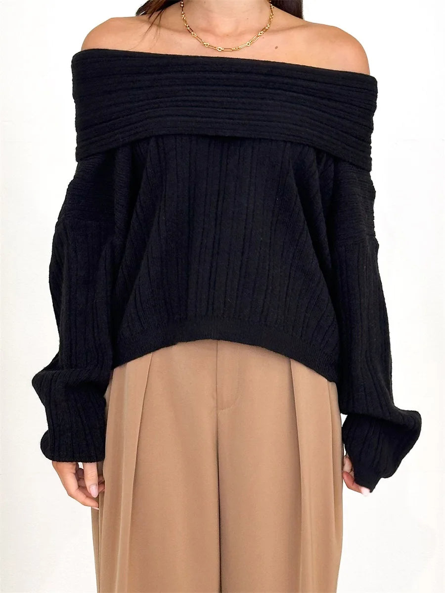Patch Boutique Off Shoulder Knit