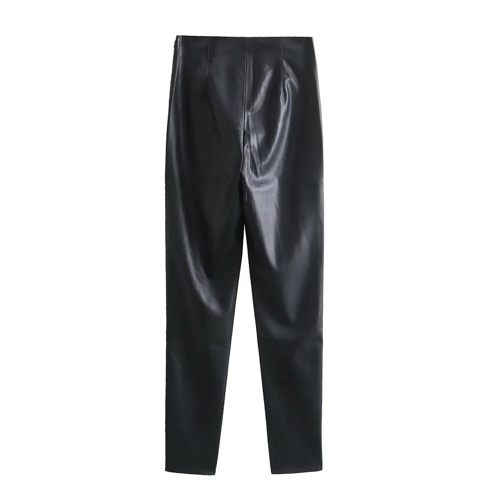Patch Boutique Leather Look Leggings