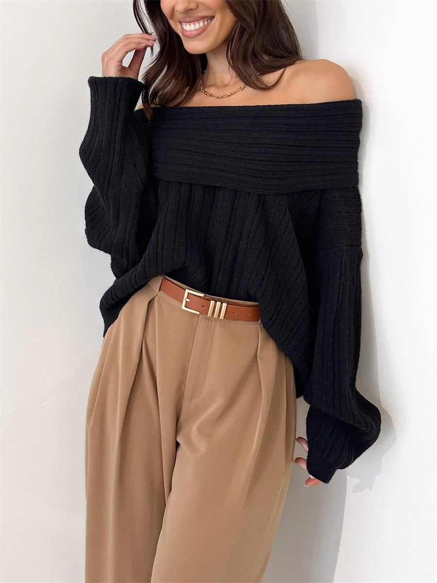 Patch Boutique Off Shoulder Knit