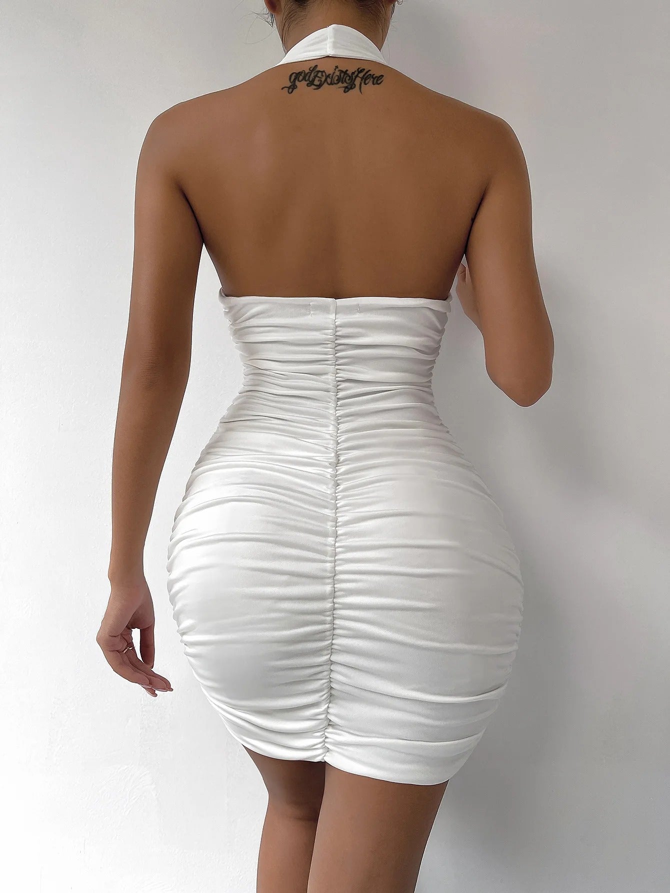 Trafza Deep V Neck Sleeveless Dress