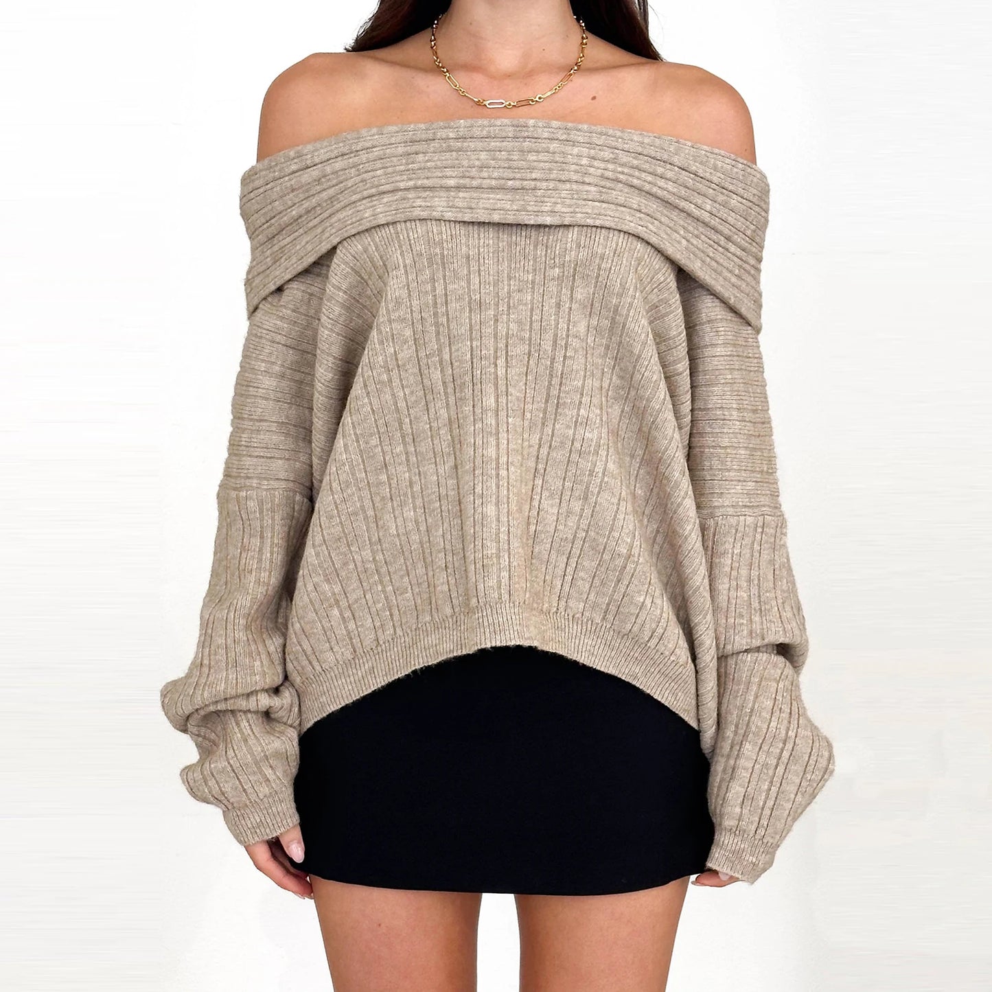 Patch Boutique Off Shoulder Knit