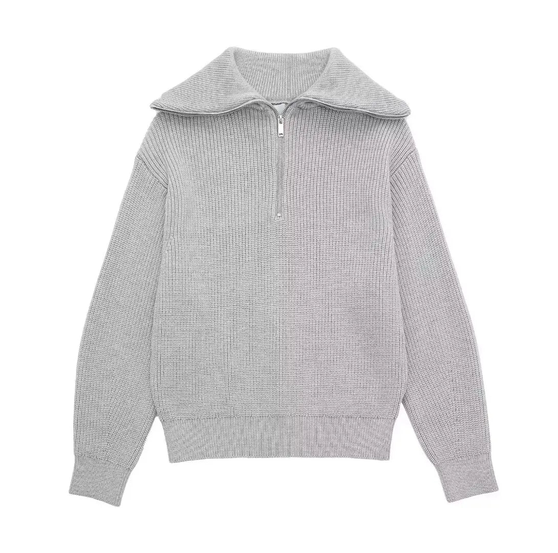 Trafza Ribbed Half Zip