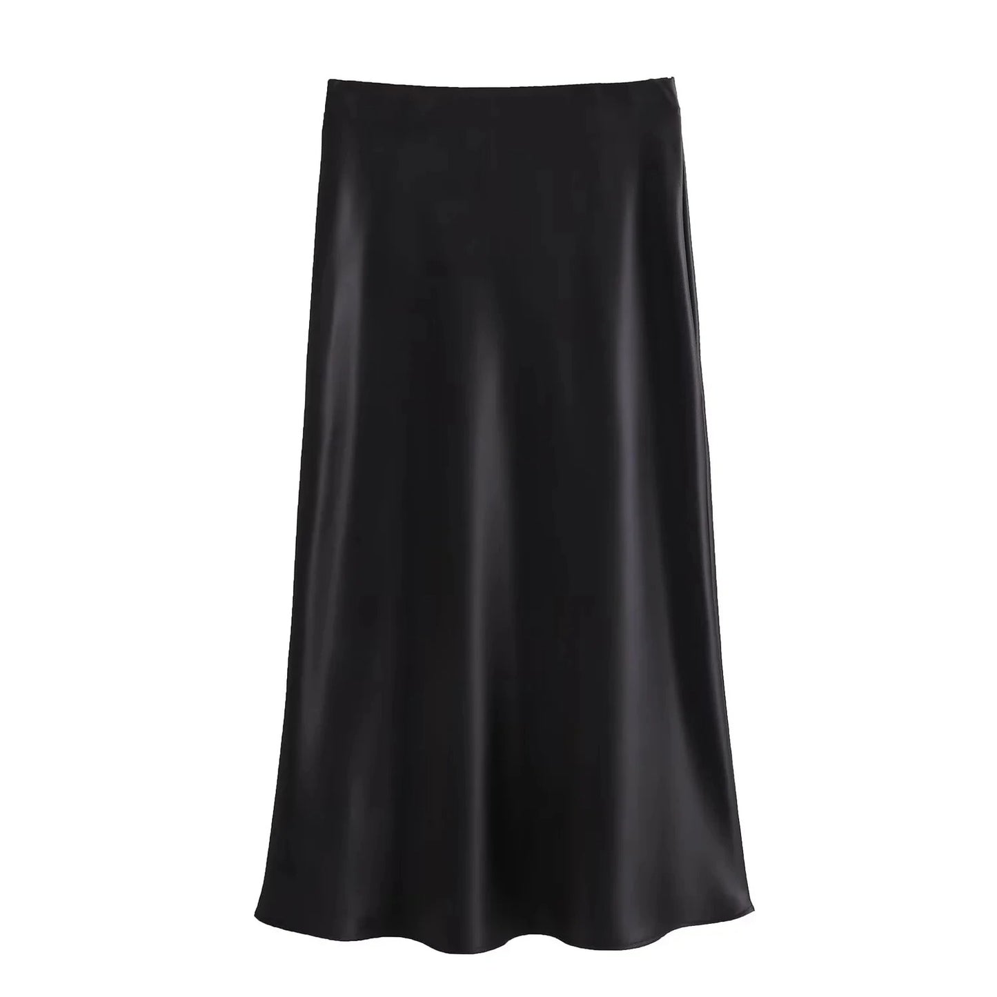 Trafza High Waisted Satin Skirt