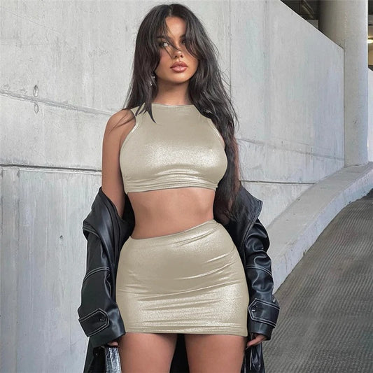 Two Piece Sleeveless Hip Set