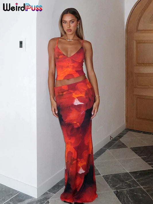 WP Tie Dye Two Piece Maxi