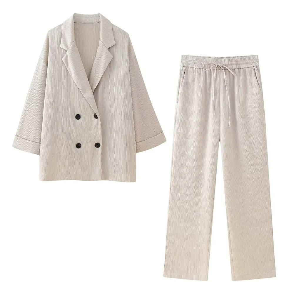 WS Double Breasted Blazer 2 Piece Set