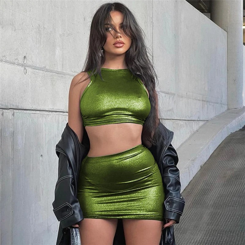 Two Piece Sleeveless Hip Set