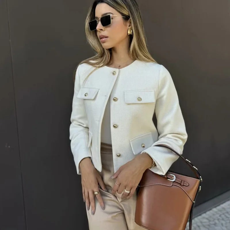 Trafza Royal Button Down Jacket