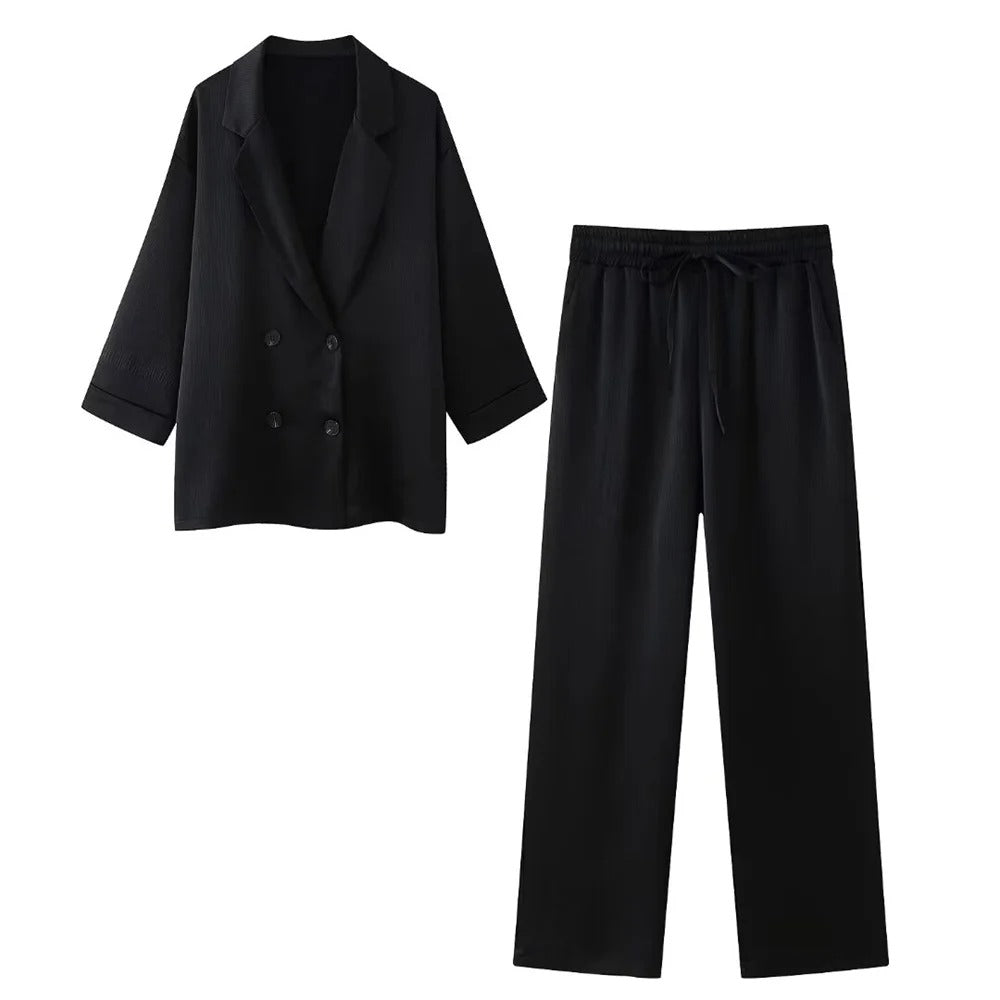 WS Double Breasted Blazer 2 Piece Set