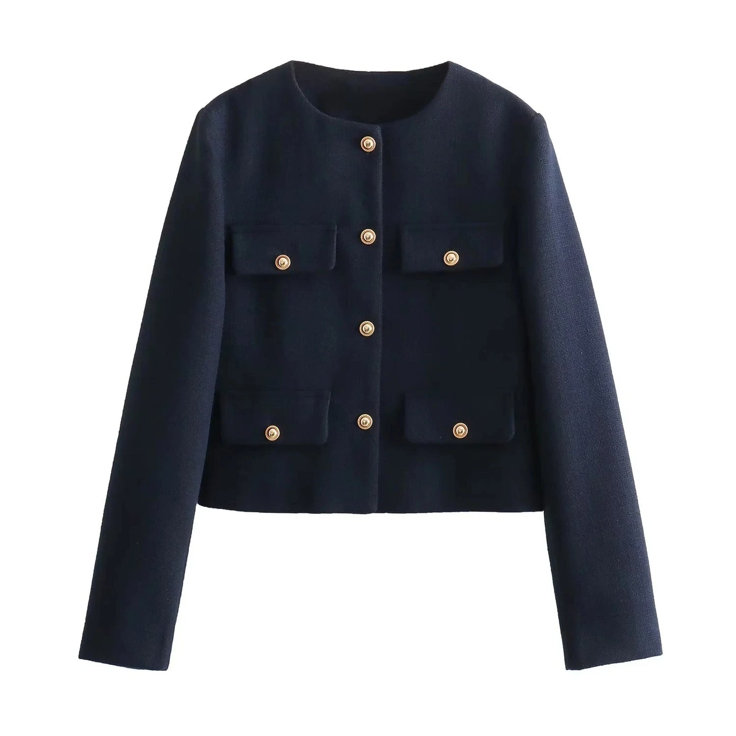 Trafza Royal Button Down Jacket
