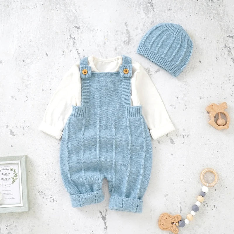 Kids Choice Woolly Dungarees and Hat