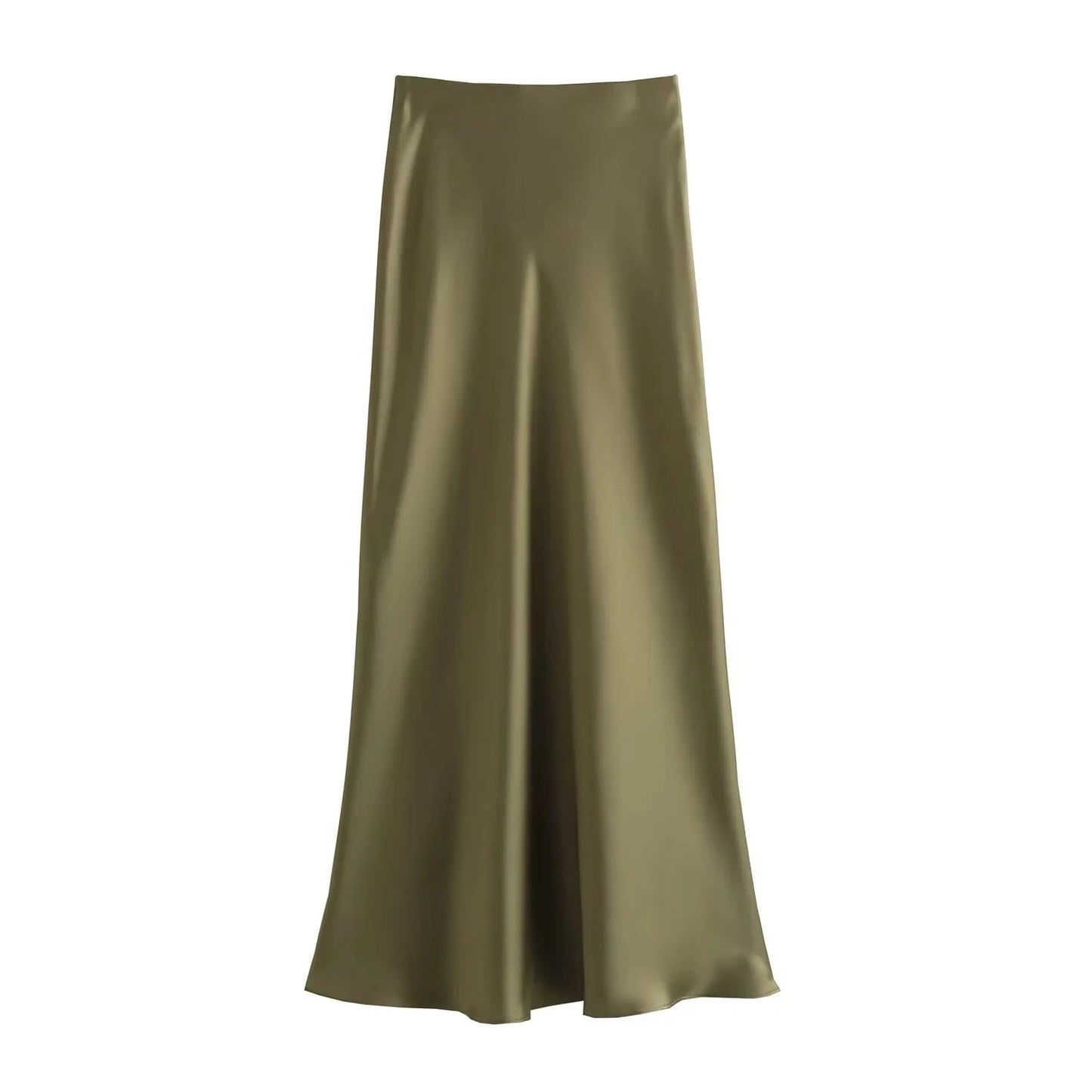 Trafza High Waisted Satin Skirt