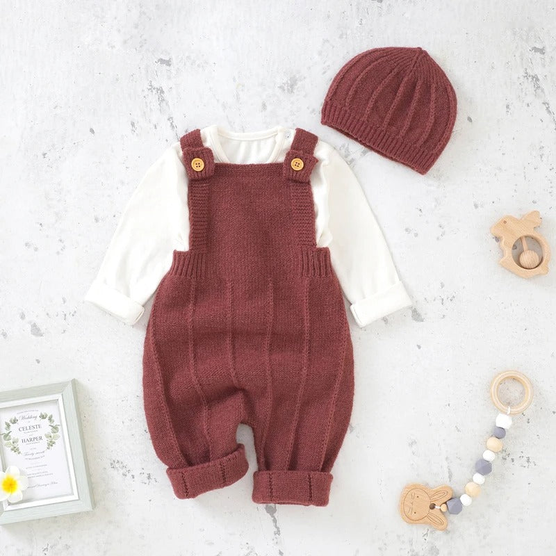 Kids Choice Woolly Dungarees and Hat