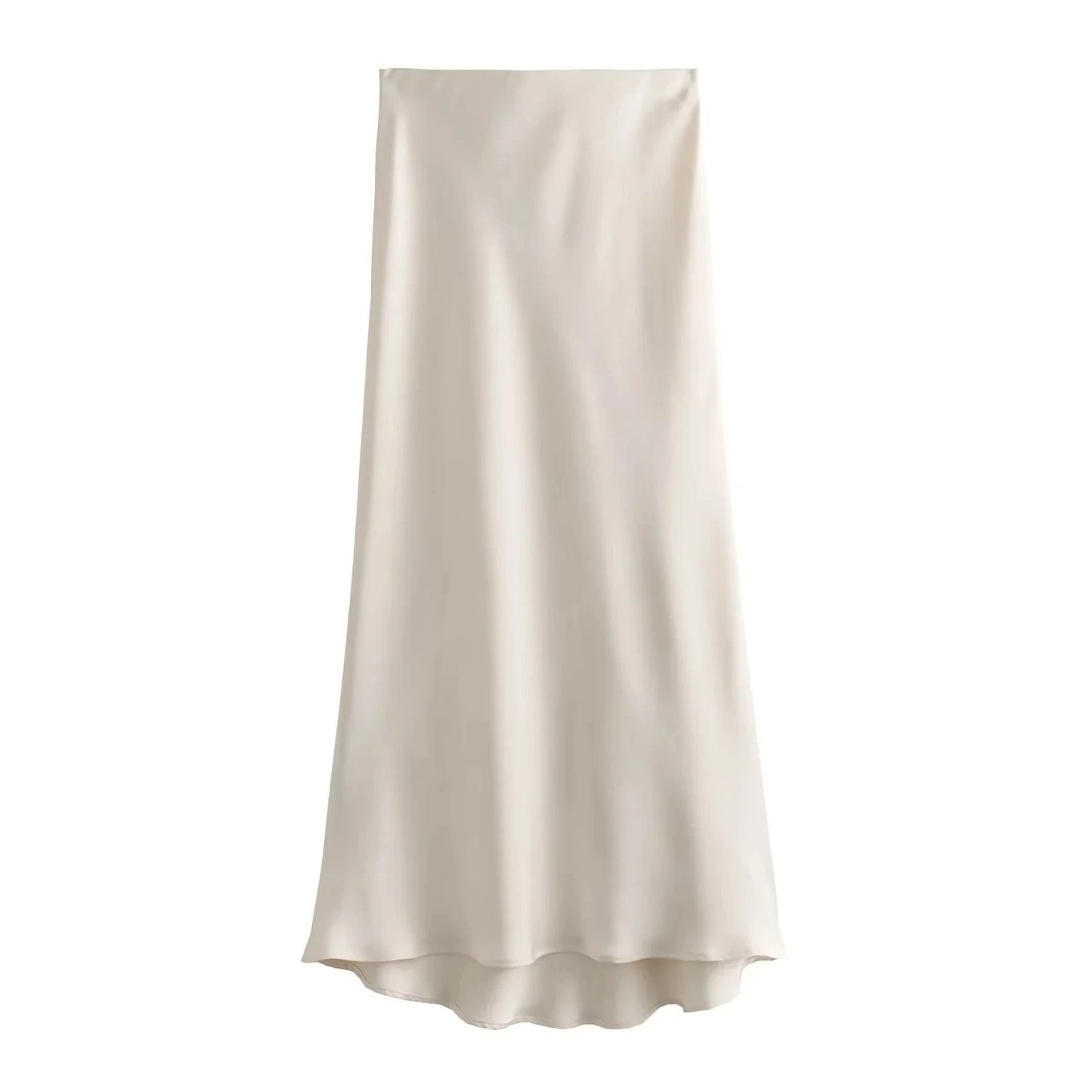 Trafza High Waisted Satin Skirt