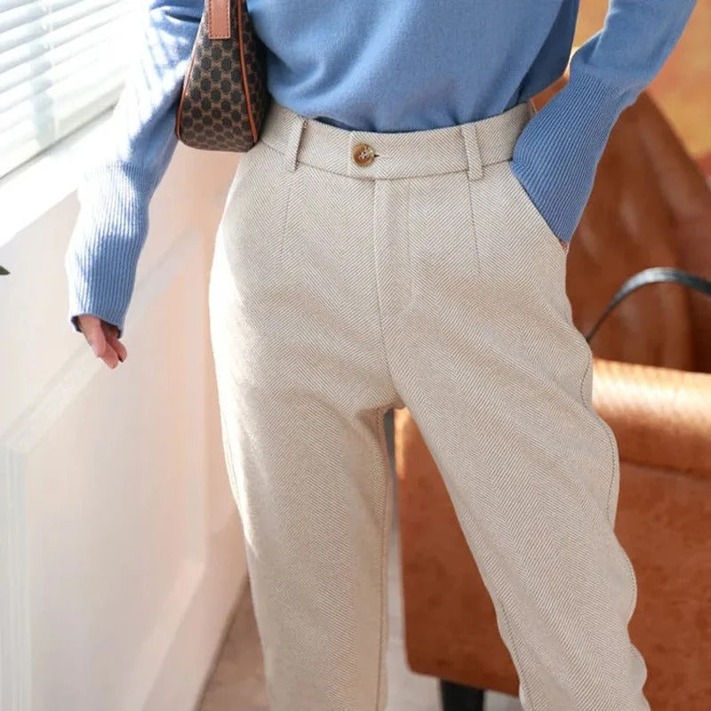 M Essentials Tweed Style Pencil Trouser